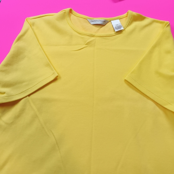 Draper's& Damon's yellow petite medium blouse - Picture 7 of 8